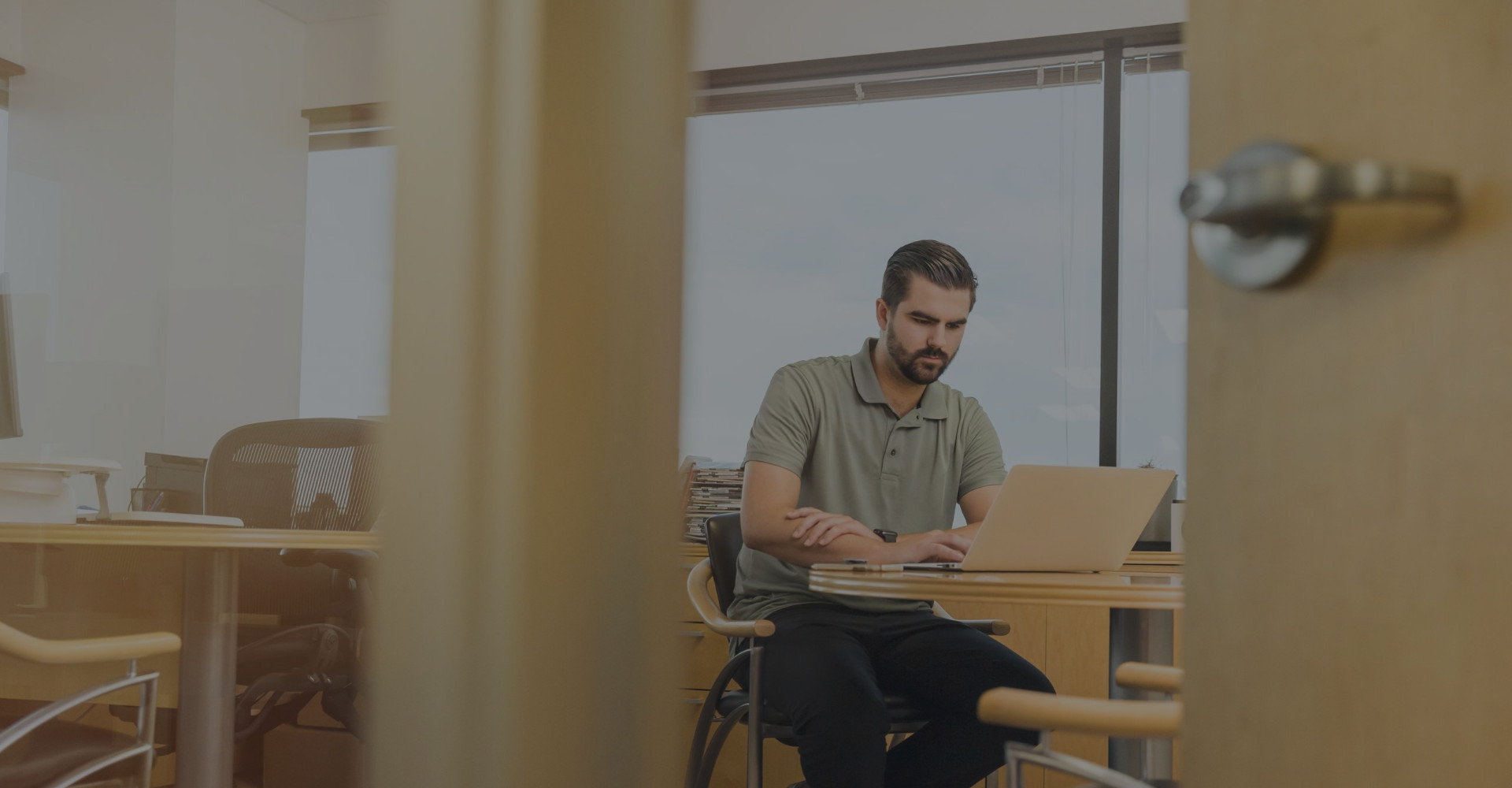 Guy in his office